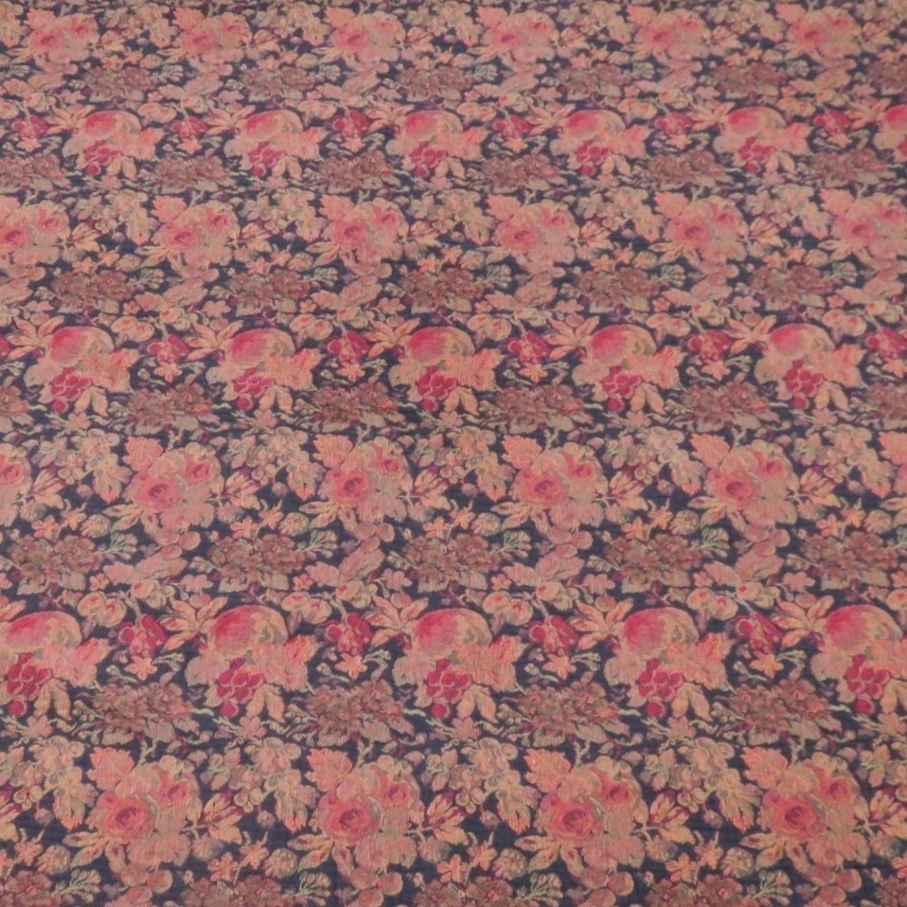 XOCHI‎ Floral Fruit Tapestry Tablecloth 100% Cotton Terracotta 52" Square India